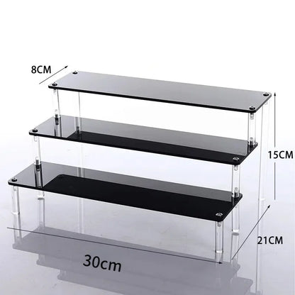 1-5 Tier Iridescent Acrylic Display Risers Stand Shelf for Figures Collectibles Cupcakes Perfumes Jewel Decorating & Organizing