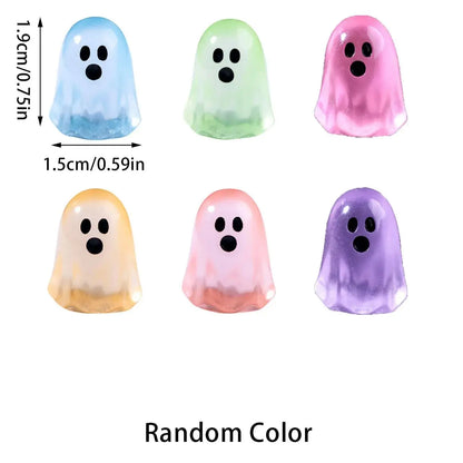 5/10Pcs Luminous Ghost Figures Glowing At Night Action Figure Mini Micro Landscape Miniatures Halloween Decoration Gifts