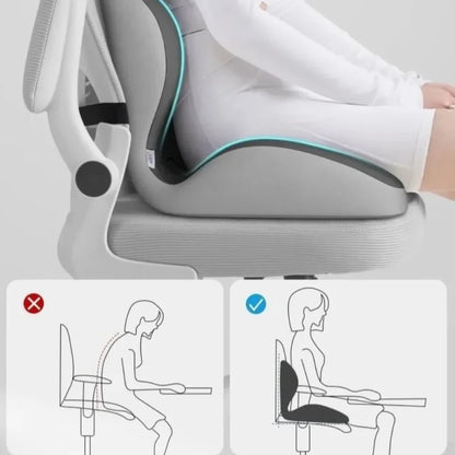 Ergonomic Coccyx Seat Pad Memory Foam Cushion Sciatica Pain Relief Posture Correction Mat for Home Office Car Wheelchair