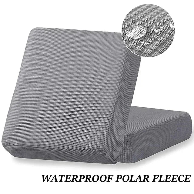 Waterproof Sofa Seat Cushion Cover Jacquard Polar Fleece Sofa Covers Elastic Removable Couch Cover Pets Kids Furniture Protector