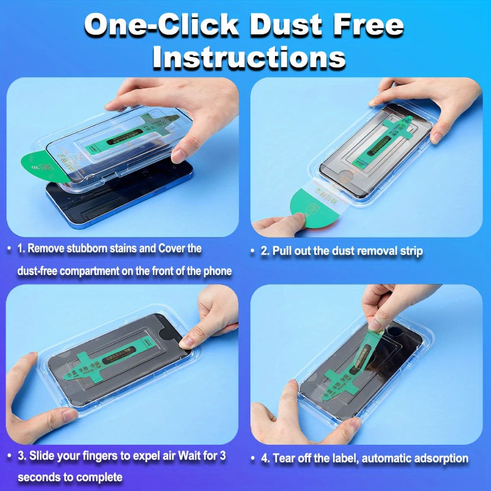 NNBILI 3Pack Oleophobic Coating Dust Free Easy Installation Matte Screen Protector For iPhone 16 14 13 12 15 17 18 Pro Max Glass