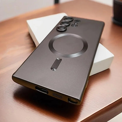 Luxury Magnetic Wireless Charging Case For Samsung Galaxy S26 S25 S24 S23 S 26 25 Ultra Plus Cases Shockproof Soft Phone Cover