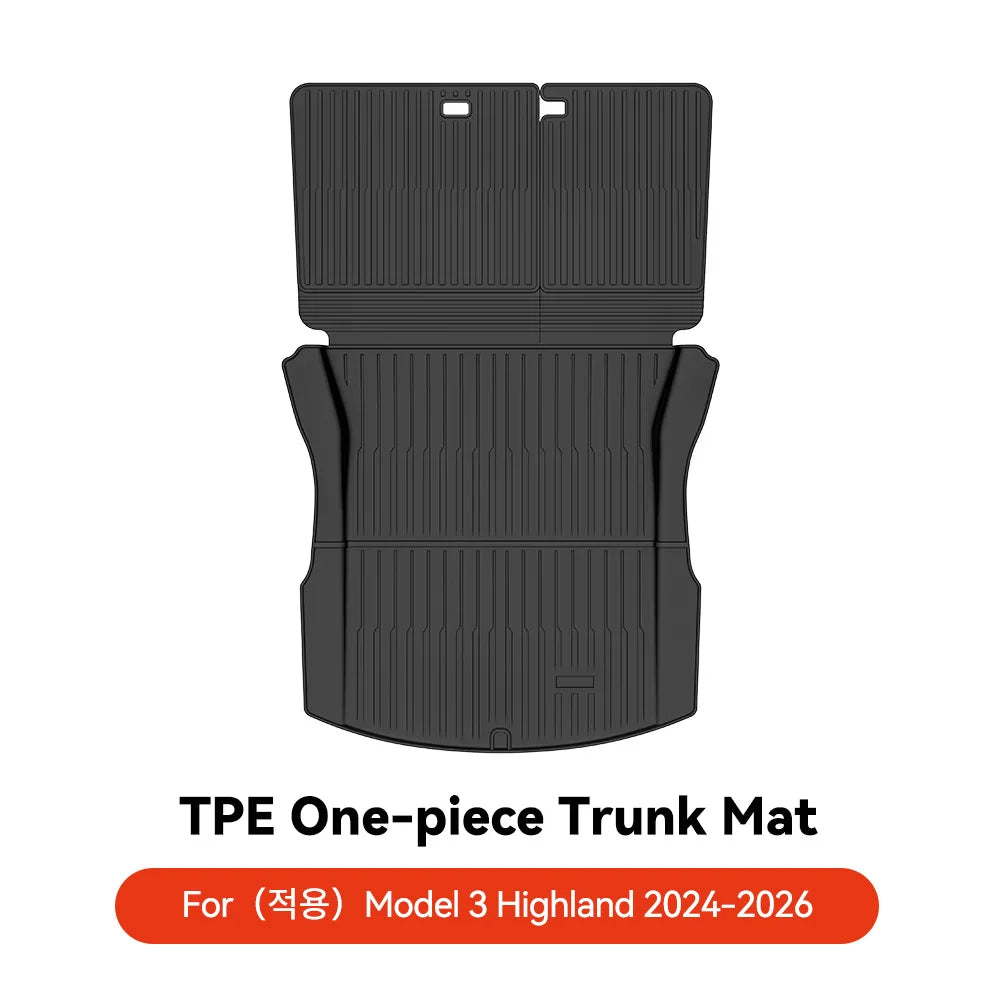YZ For Tesla Model 3 Y Highland Juniper 2021-2026 all-in-one TPE Trunk mat Luggage mat Four Seasons Waterproof Non-slip