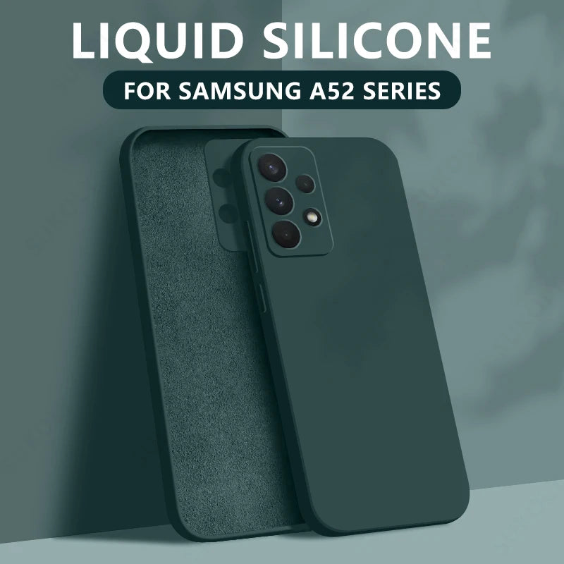 Liquid Silicone Case For Samsung Galaxy S24 S25 FE S26 S23 S22 Ultra Plus S25 Edge A57 A37 A56 A17 A16 A36 A54 A55 5G Soft Cover