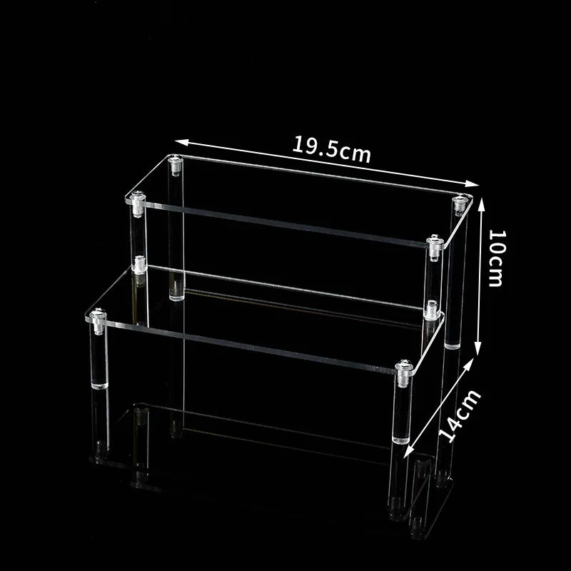 Clear Acrylic Display Stand For Anime Figures Cupcake Shelf Organizer Desserts Holder Jewels Display Risers Stand Perfume Stand