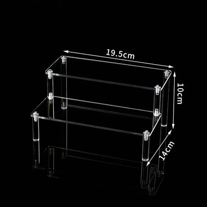 Clear Acrylic Display Stand For Anime Figures Cupcake Shelf Organizer Desserts Holder Jewels Display Risers Stand Perfume Stand
