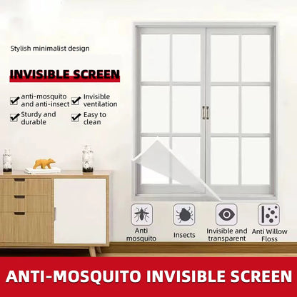 White Custom Size Self-adhesive Anti-mosquito Window Screen Summer Insect-proof Reusable Door Window Mesh Home Protection Mosqui