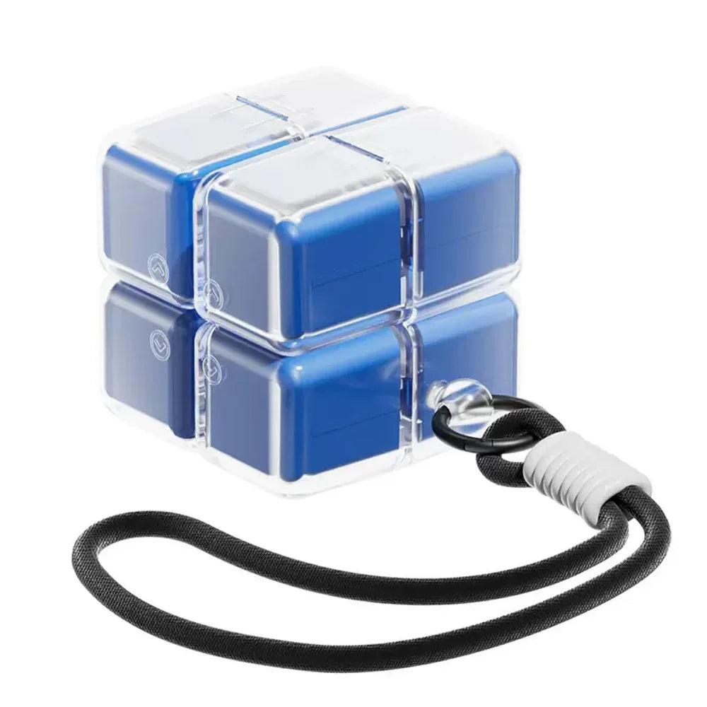 1PC Magic Cube 8-Grid Medicine Storage Box Sealed Moistureproof Travel Essential with Hanging Rope Creative Storage Solution