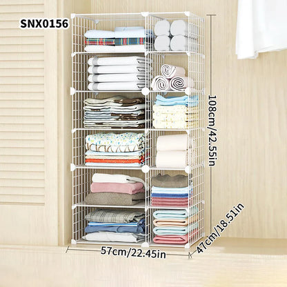 Clothing Layered Storage Wardrobe Partition Rack Hanging Closet Cross Partition Vertical Student Dormitory Cabinet Layered Rack
