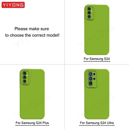 S25 Ultra Case YIYONG Silky Liquid Silicone Soft Cover For Samsung Galaxy S25 S24 S23 S22 Plus S22+ S23+ S24+ S25+ Phone Cases