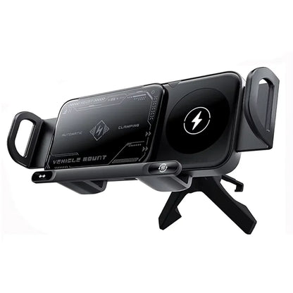 Fast Dual Coil Car Wireless Charger Station Magnet Foldable Cellphone Mount For Samsung Fold 5 4 3 W24 23  S24 S23 S22 Ultra