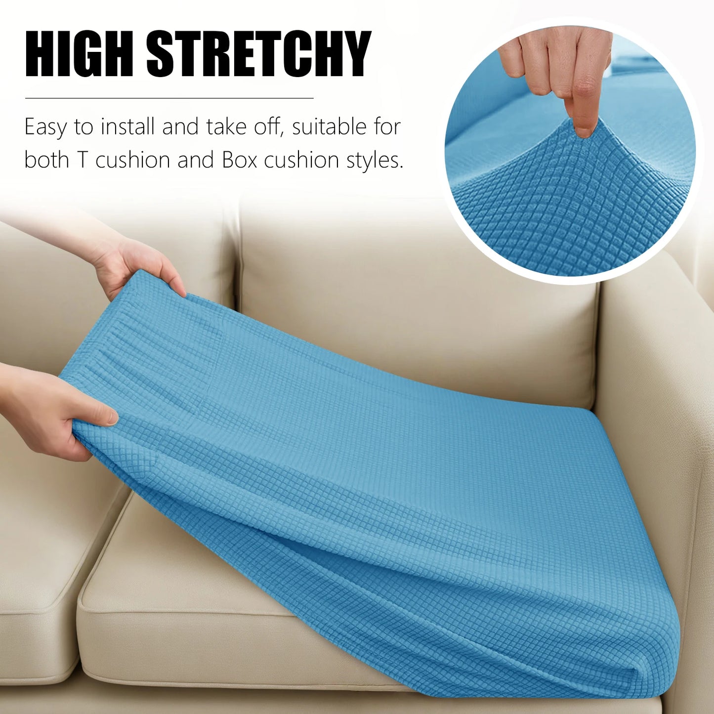 1 2 3 4 Seat Sofa Cushion Cover Back Combination Kit Cover Living Room Waterproof Jacquard Slipcover Couch Seat Protector Case