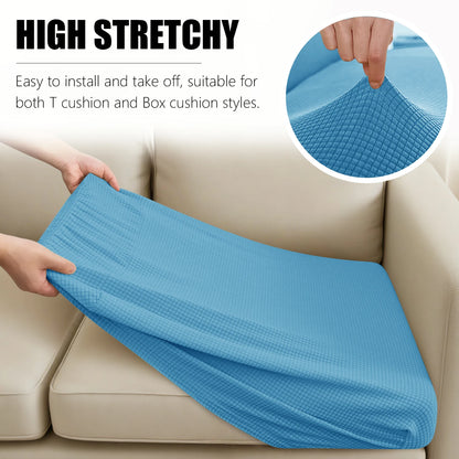 1 2 3 4 Seat Sofa Cushion Cover Back Combination Kit Cover Living Room Waterproof Jacquard Slipcover Couch Seat Protector Case