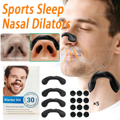Nasal Dilator Sports Sleep Nasal Breathing Dilators Starter Kit Nose Breathe Strips Reduce Snoring Increase Air Intake Kit
