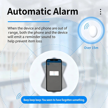 Dual OS Bluetooth Anti-Lost Tracker, Compatible with iOS Find My & Android, Sound Alarm Locator for Keys Phones & Personal Items