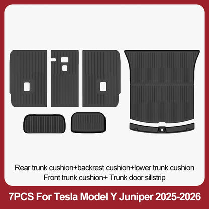 For Tesla New Model Y Juniper Premium/Performance 2025+ TPE Floor Mats Luggage Mat Wear-resistant Foot Pads ModelY Trunk Mats
