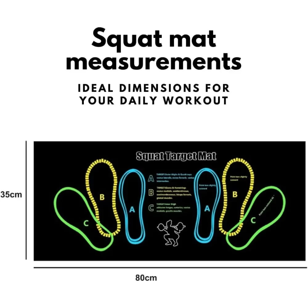 Two-Color Non-Slip Squat Mat for Home Gym and Fitness