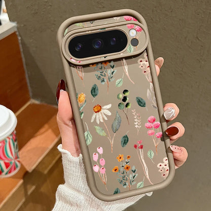 Flowers Printing Case For Google Pixel 10 8 7 Pro 10 9 Pro XL 9A 8A 7A Shockproof Soft TPU Silicone Phone Cover For Pixel 8 Pro