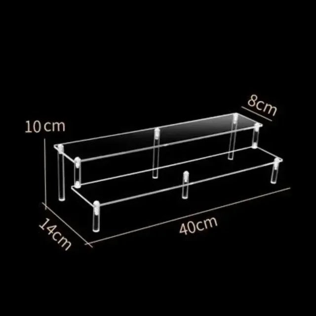 1-5 Tier Iridescent Acrylic Display Risers Stand Shelf for Figures Collectibles Cupcakes Perfumes Jewel Decorating & Organizing
