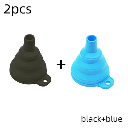 Mini Foldable Funnel Silicone Collapsible Portable Funnels for Fuel Hopper Beer Oil Kitchen Accessories Tools Items