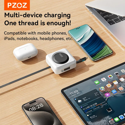 PZOZ For retractable usb c to type c Lightning micro fast charging cable iPhone 17 16 15 13 11 pro max 100W charger cable
