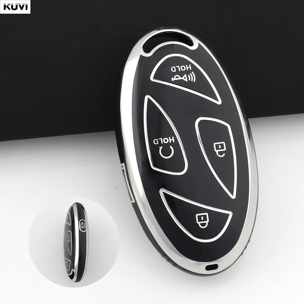 For Hyundai IONIQ 6 New Grand Prix GN7 Kona 5 7 Buttons Fashion TPU Car Remote Key Case Cover Protected Keychain Fob Accessories