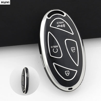 For Hyundai IONIQ 6 New Grand Prix GN7 Kona 5 7 Buttons Fashion TPU Car Remote Key Case Cover Protected Keychain Fob Accessories