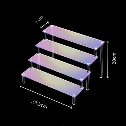 Clear Acrylic Display Stand For Anime Figures Cupcake Shelf Organizer Desserts Holder Jewels Display Risers Stand Perfume Stand