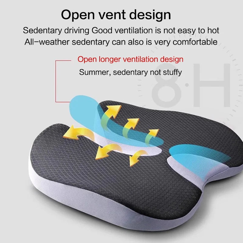 Orthopedic Memory Foam Seat Cushion for Chair & Car