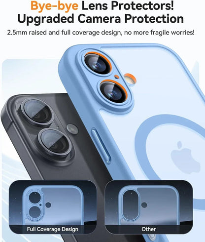 Magnetic Matte Translucent Armor Shockproof Case For iPhone 17 16 15 14 13 12 11 Pro Max Plus For Magsafe Wireless Charge Cover