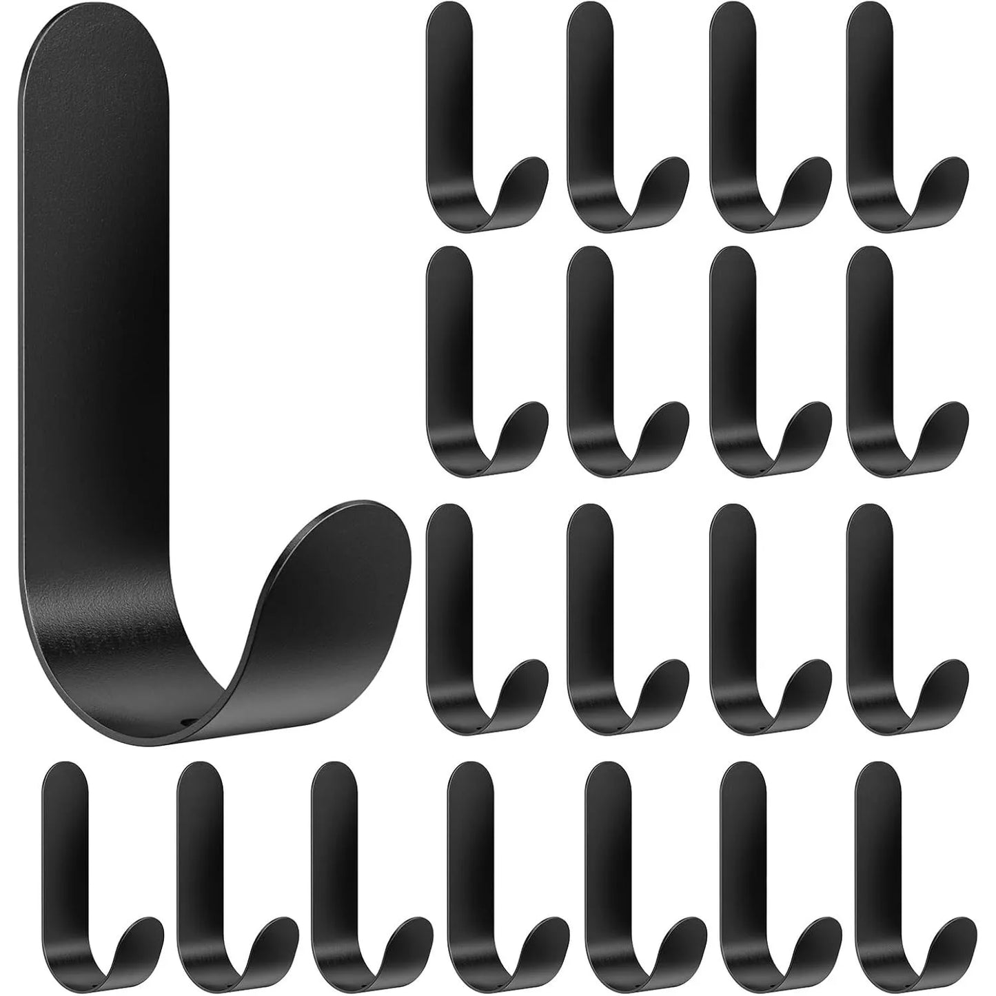 Self-Adhesive Stainless Steel Wall Hooks — Multi-Pack