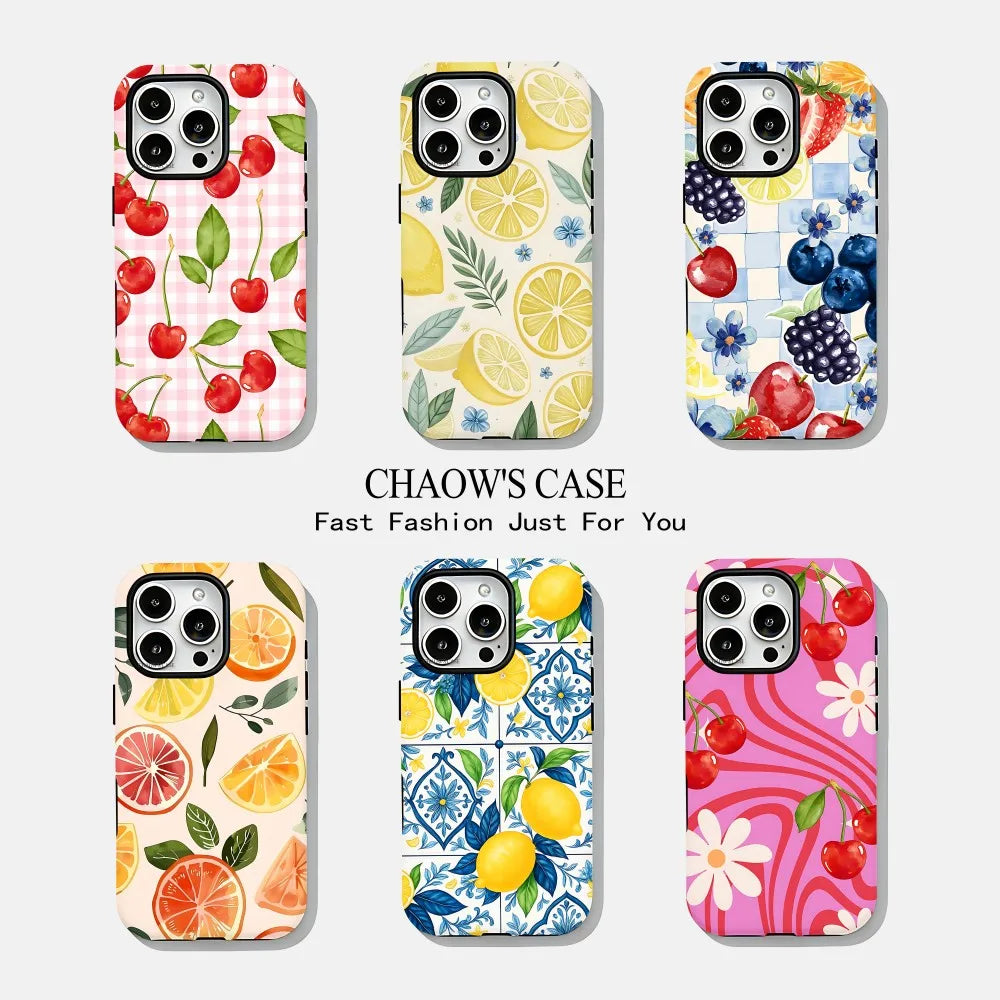 Tropical Fruit iPhone Case – Double-Layer Back Cover