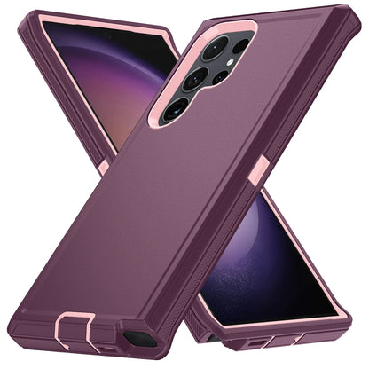 For Samsung Galaxy S25 S24 S23 S22 S21 S20 FE Plus Ultra Note 20 Armor Shockproof Defender Phone Case Hard PC+TPU Back Cover