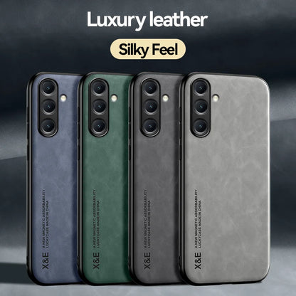 For Samsung Galaxy A56 A36 A26 A16 5G Case Soft Silicone Car Holder Magnetic Leather Phone Cover for Galaxy A06 A 56 36 16 Funda