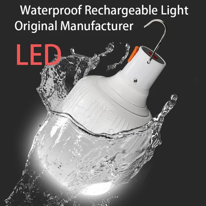 USB Rechargeable LED Bulb with Hook Portable Emergency Light for Outdoor Camping Fishing Hiking Security