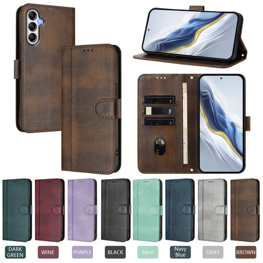 Leather Wallet Case For Samsung Galaxy A54 A34 A24 A14 A04e A04 Core A04 A73 A53 A33 A23 A13 A03 Core A03s A03 Phone Cover