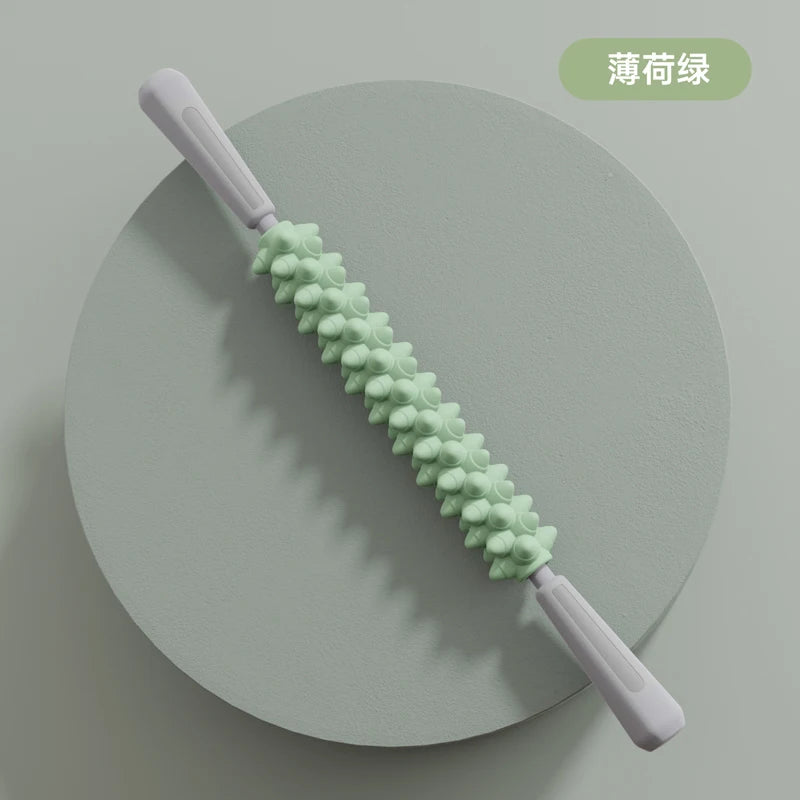 Yoga Massage Stick Yoga Fitness Wolf Teeth Muscles Massage Stick Calves Thighs Quadriceps Arm Forearm Relaxation Artifact Roller