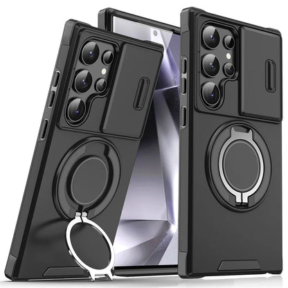 Slide Camera Protection Magnetic Stand Phone Case for Samsung S26 S25 Edge S24 S23 Plus S21 S22 Ultra FE A54 A15 A05 A05S Cover