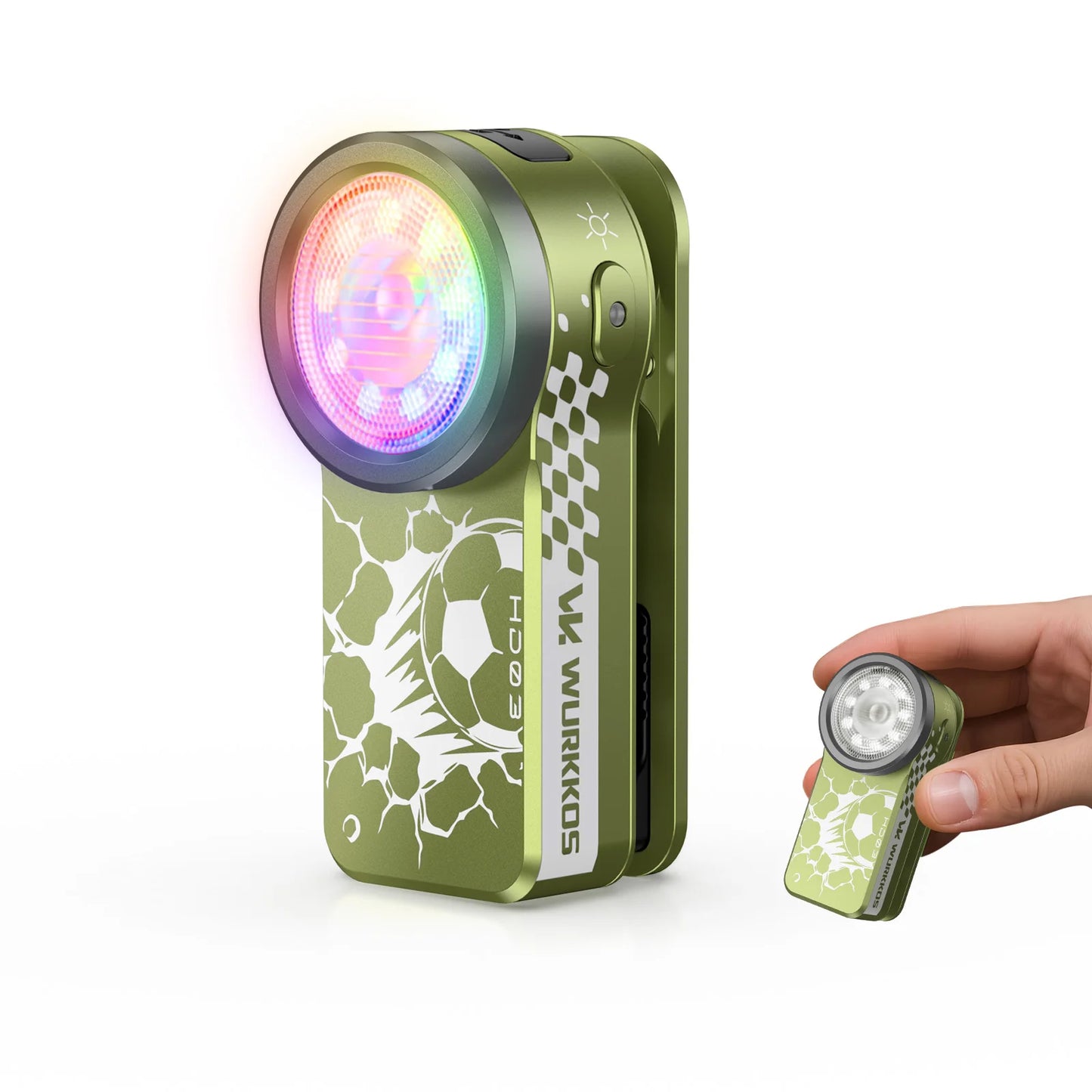 Wurkkos HD03 Mini Magnetic Clip-On Light 680 Lumens USB-Rechargeable Pocket RGB Flashlight – Anniversary Edition