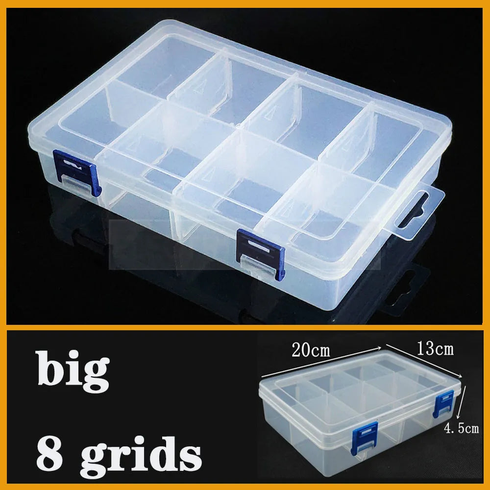 Transparent Plastic Screw Compartment Box – Jewelry, Earring & Tool Storage Organizer