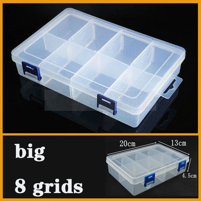Transparent Plastic Screw Compartment Box – Jewelry, Earring & Tool Storage Organizer