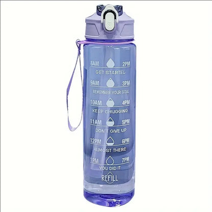 800ml Leakproof Sports Water Bottle with Time Scale