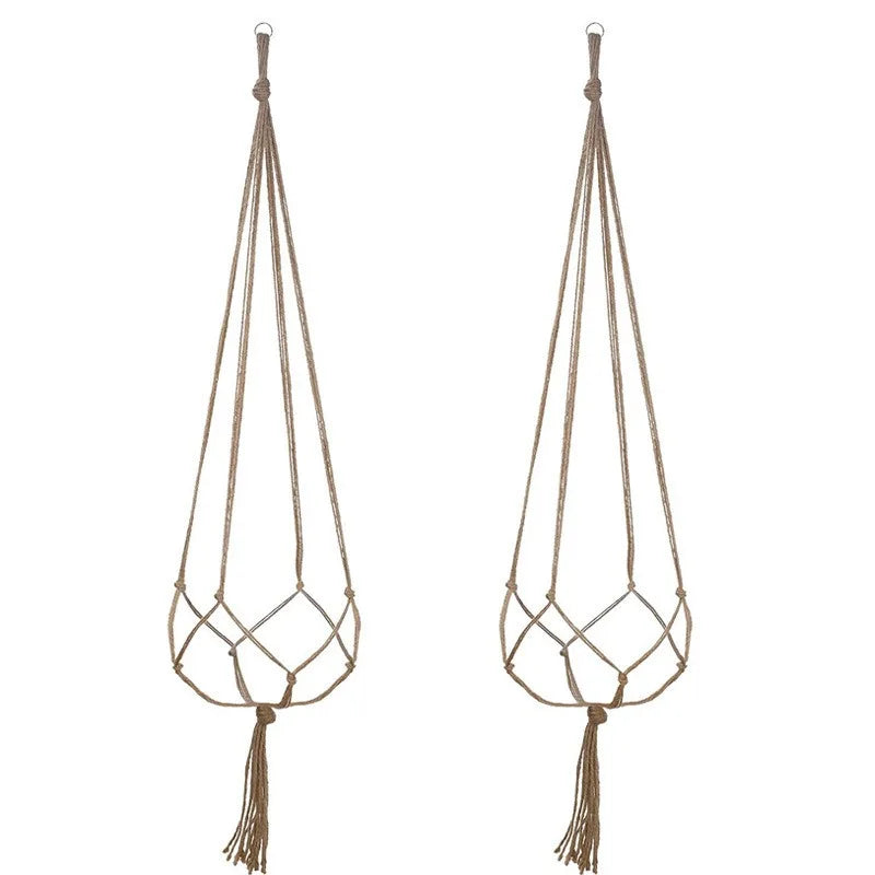 Hanging Flower Pot Net Planters for Hanging，Woven Plant Holder for Gardening, Planter Hanger Rack