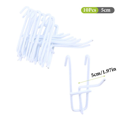 10Pcs Durable 5/10/15/20cm Screen Hooks 3.3mm Thickness Supermarket Iron Wire Mesh Hanging Hooks Iron Grid Hooks For Screen Grid