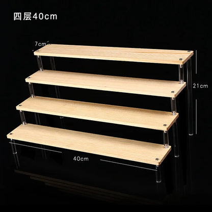 1-5 Tier Acrylic Display Stand,Clear Display Riser Rack for Cupcake,Perfume Doll Décor and Organizer Amiibo Funko POP Figures