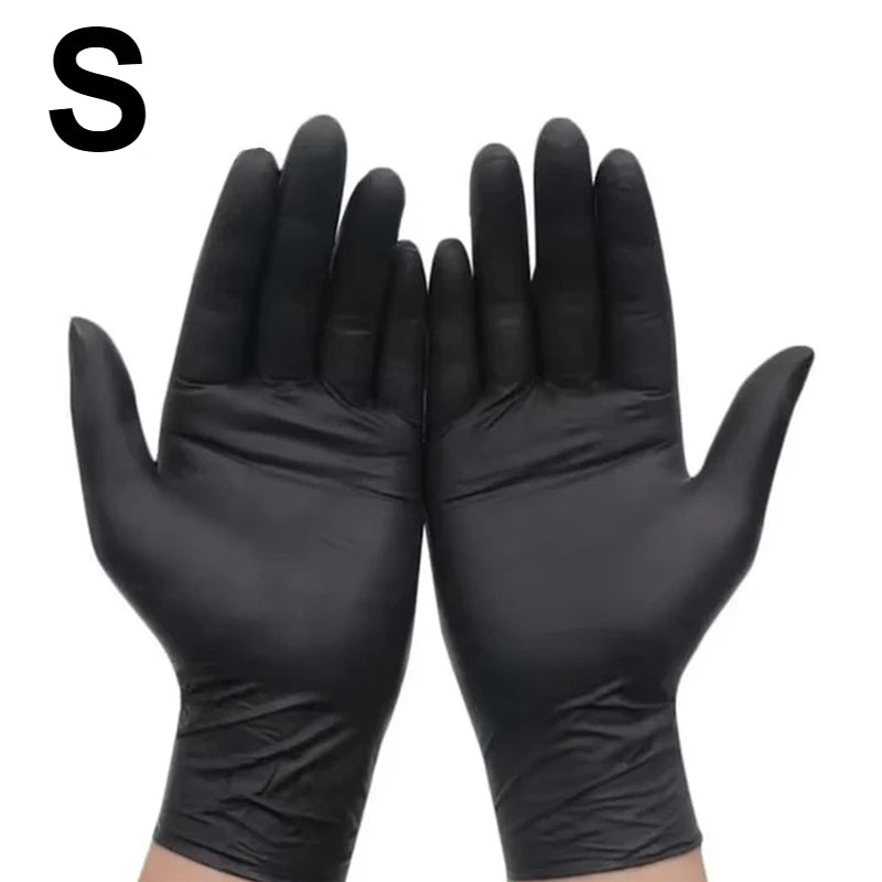 30/60/100PCS Disposable Black Nitrile Gloves Black Nitrile Gloves Cleaning Hairdressing Pet Tattoo Bathing Dishwashing