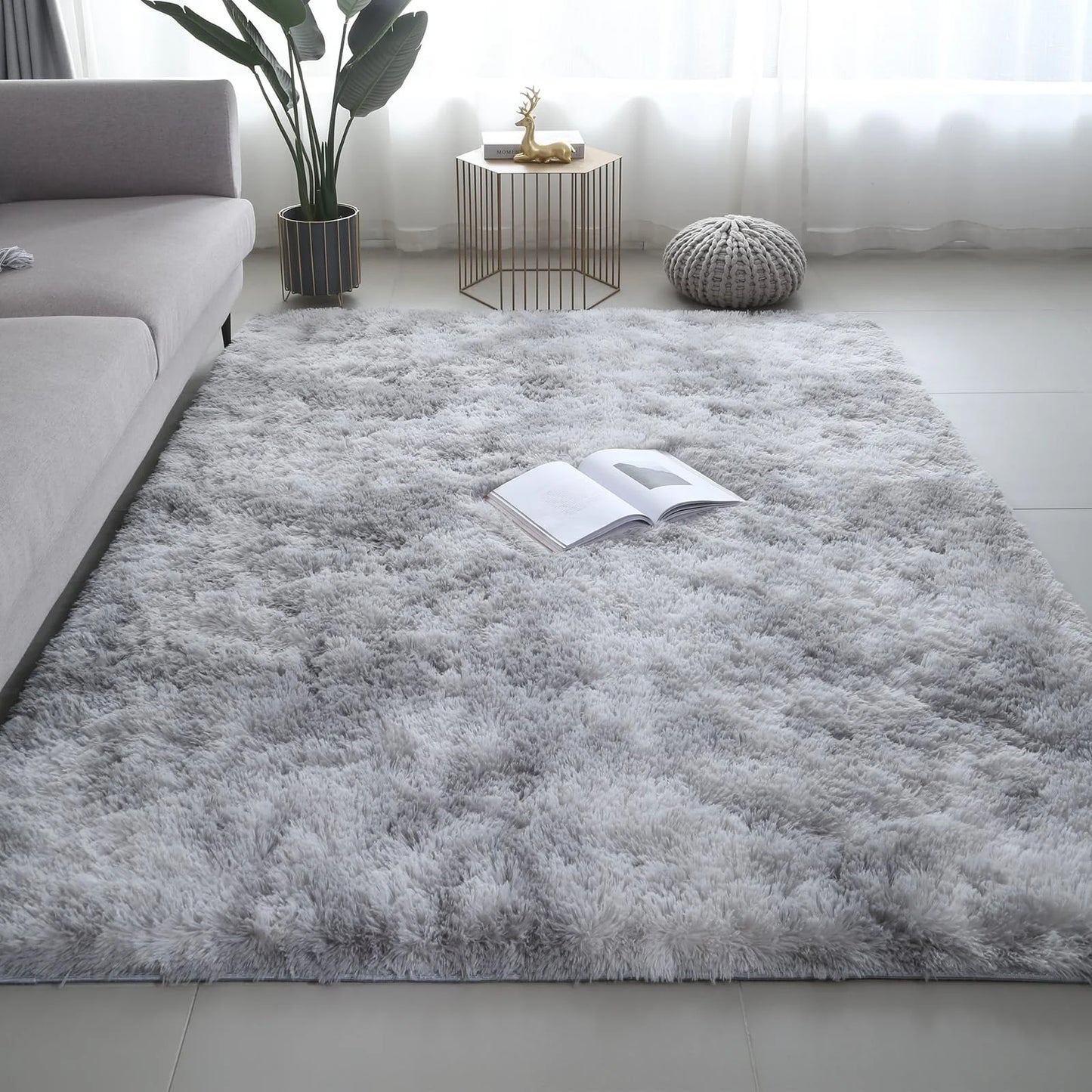 VIKAMA Ultra-Soft Puffy Rug — Bedroom & Living Room Carpet