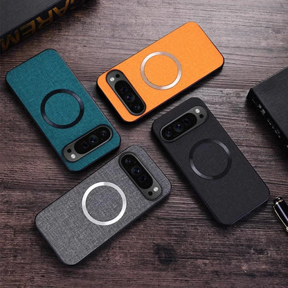for Magsafe Fabric Cloth Case for Google Pixel 9 8 7 6 10 Pro XL 7A 8A 6A Magnetic Wireless Charging Slim Cover for Pixel 9Pro