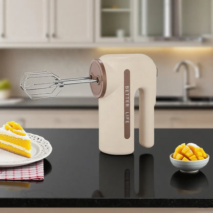 ONEKA Cordless Electric Handheld Mixer 5 Speed With Two Detachable Whisks For Kitchen Baking Starter Kit Gift Idea