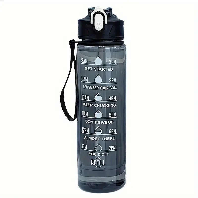 800ml Leakproof Sports Water Bottle with Time Scale